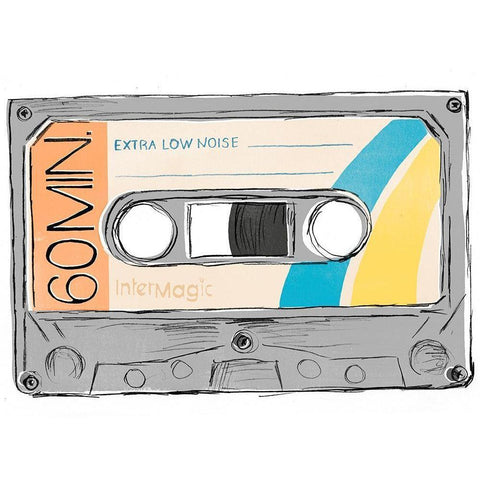 Mix Tape IV Gold Ornate Wood Framed Art Print with Double Matting by Vess, June Erica