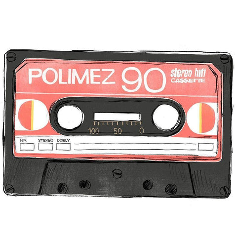 Mix Tape V Gold Ornate Wood Framed Art Print with Double Matting by Vess, June Erica