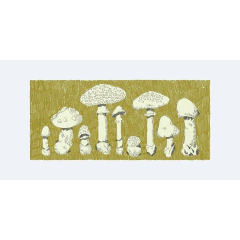 Forest Fungi I Black Modern Wood Framed Art Print by Green, Jacob