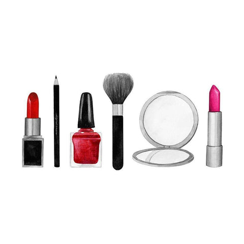 Makeup Swatches II Gold Ornate Wood Framed Art Print with Double Matting by Popp, Grace