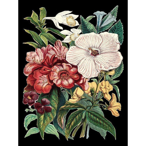 Garden Gathering IV Gold Ornate Wood Framed Art Print with Double Matting by Unknown