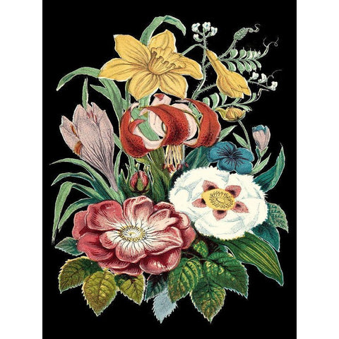 Garden Gathering VI Gold Ornate Wood Framed Art Print with Double Matting by Unknown