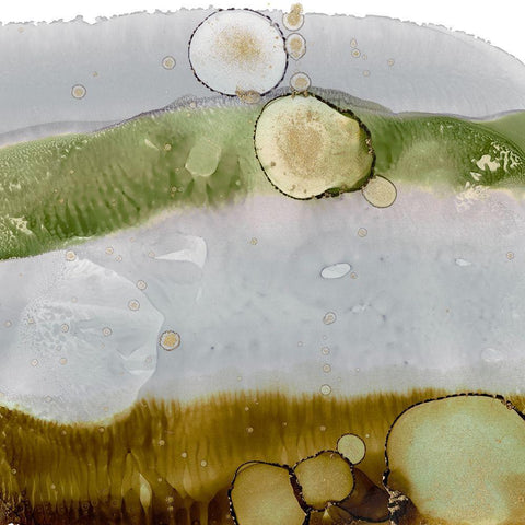 Gold Deposit III White Modern Wood Framed Art Print with Double Matting by Harper, Ethan