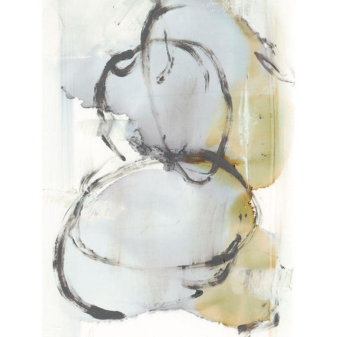 Swirled I White Modern Wood Framed Art Print by Harper, Ethan