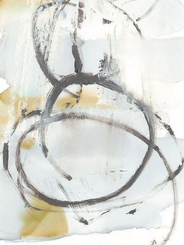 Swirled II White Modern Wood Framed Art Print with Double Matting by Harper, Ethan