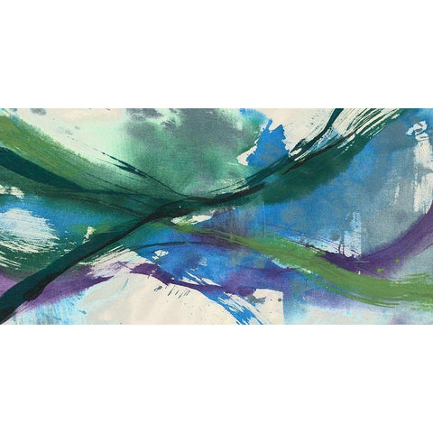 Undulating Citron I White Modern Wood Framed Art Print by Goldberger, Jennifer