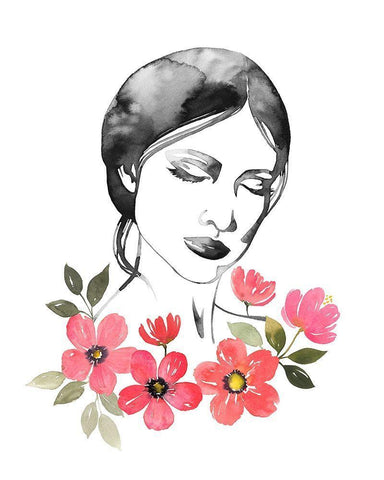 Daydreamer I White Modern Wood Framed Art Print with Double Matting by Popp, Grace