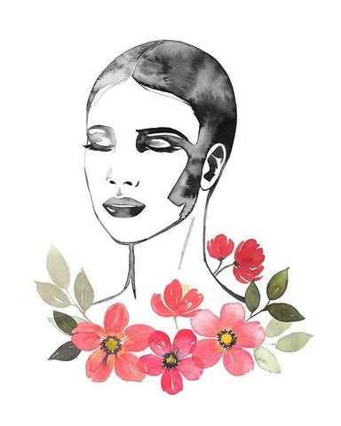 Daydreamer II White Modern Wood Framed Art Print with Double Matting by Popp, Grace