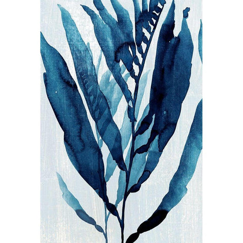 Blue Drift I White Modern Wood Framed Art Print by Warren, Annie