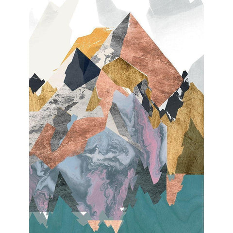 Metallic Range II Black Modern Wood Framed Art Print by Goldberger, Jennifer