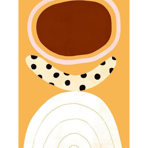 Banana Split II Black Modern Wood Framed Art Print by Borges, Victoria