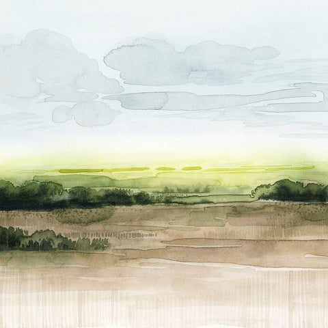 Morning Bluff I White Modern Wood Framed Art Print with Double Matting by Popp, Grace