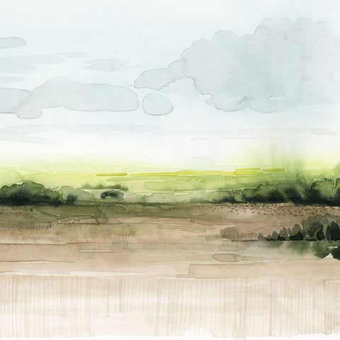 Morning Bluff II White Modern Wood Framed Art Print by Popp, Grace