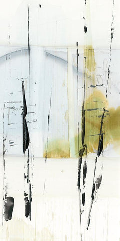 Bamboo Marsh I White Modern Wood Framed Art Print with Double Matting by Harper, Ethan