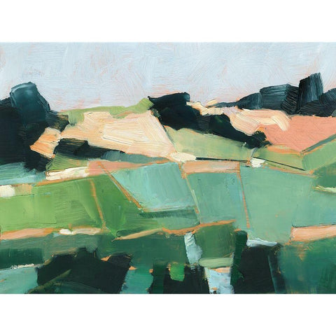 Rolling Fields I Black Modern Wood Framed Art Print with Double Matting by Harper, Ethan