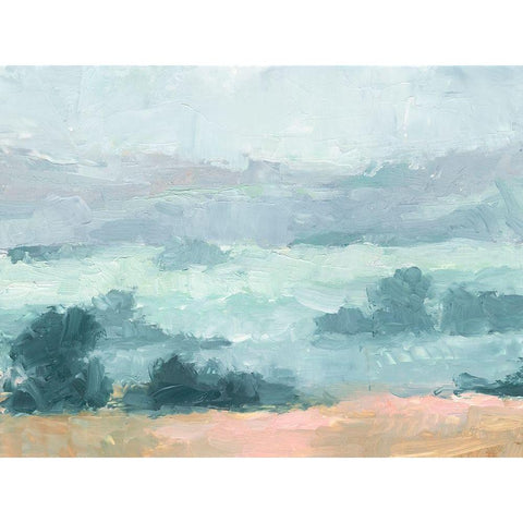 Pastel Valley I White Modern Wood Framed Art Print by Harper, Ethan