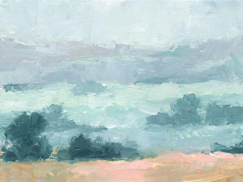 Pastel Valley I Black Ornate Wood Framed Art Print with Double Matting by Harper, Ethan