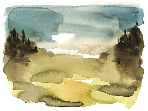 Alpine Wetlands I Black Ornate Wood Framed Art Print with Double Matting by Green, Jacob