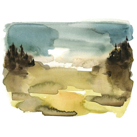 Alpine Wetlands I Black Modern Wood Framed Art Print with Double Matting by Green, Jacob