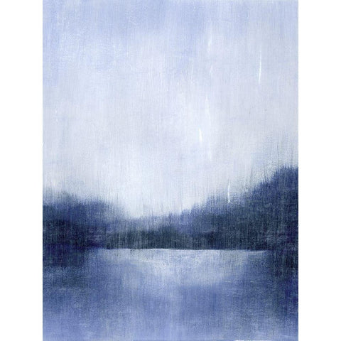 Deep Blue Mist II Black Modern Wood Framed Art Print with Double Matting by Popp, Grace