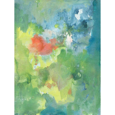 The Flowering I White Modern Wood Framed Art Print by Combs, Joyce