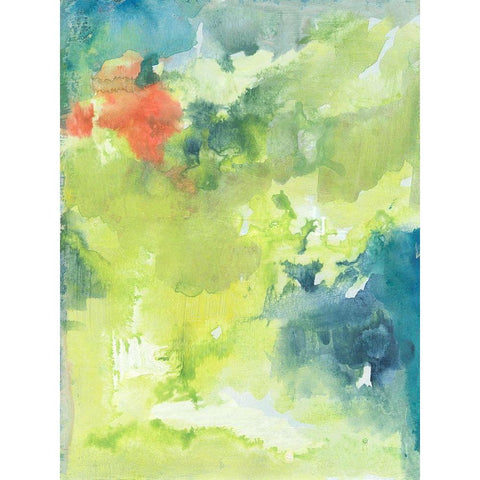 The Flowering II Black Modern Wood Framed Art Print with Double Matting by Combs, Joyce