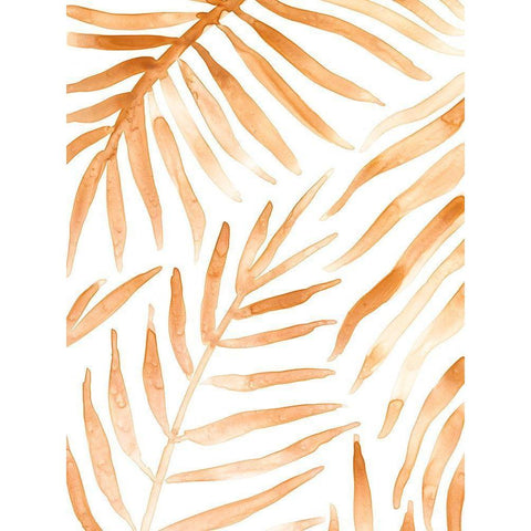 Rattan Leaves I White Modern Wood Framed Art Print by Borges, Victoria