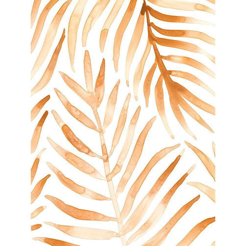 Rattan Leaves II White Modern Wood Framed Art Print by Borges, Victoria