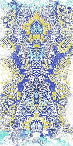 Textile Offset IV Black Ornate Wood Framed Art Print with Double Matting by Vess, June Erica