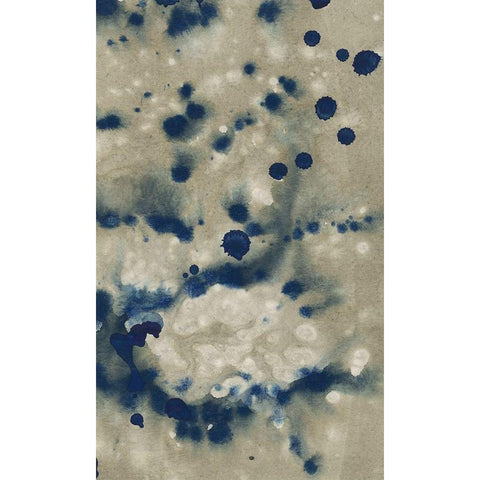 Indigo Fusion V Gold Ornate Wood Framed Art Print with Double Matting by Binder, Vanessa