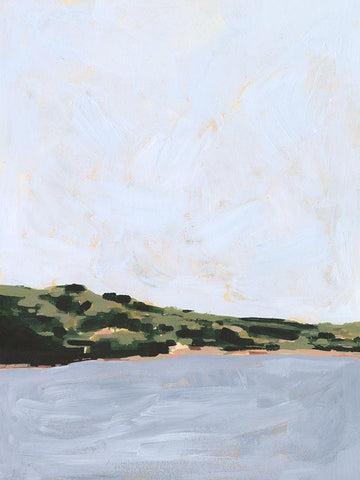 Bayview I Black Ornate Wood Framed Art Print with Double Matting by Borges, Victoria