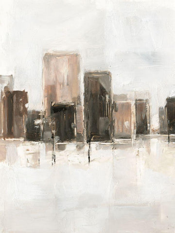 Metropolitan Vista I Black Ornate Wood Framed Art Print with Double Matting by Harper, Ethan