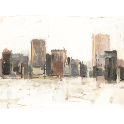 City Vista I White Modern Wood Framed Art Print by Harper, Ethan