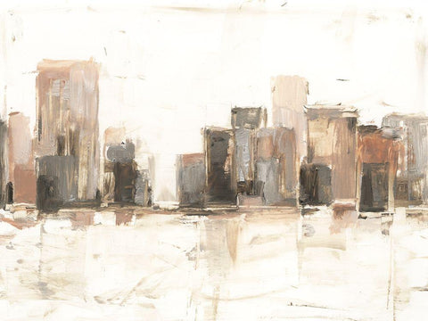 City Vista II Black Ornate Wood Framed Art Print with Double Matting by Harper, Ethan