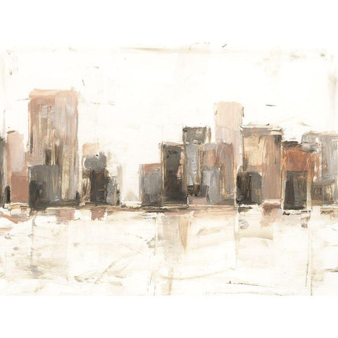 City Vista II Black Modern Wood Framed Art Print with Double Matting by Harper, Ethan