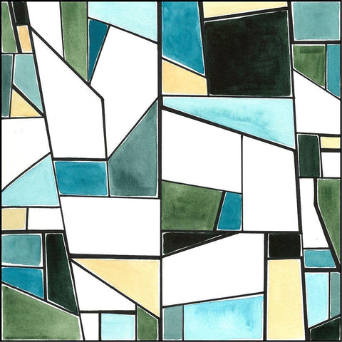 Speck II Black Modern Wood Framed Art Print with Double Matting by Guthrie, Jenna