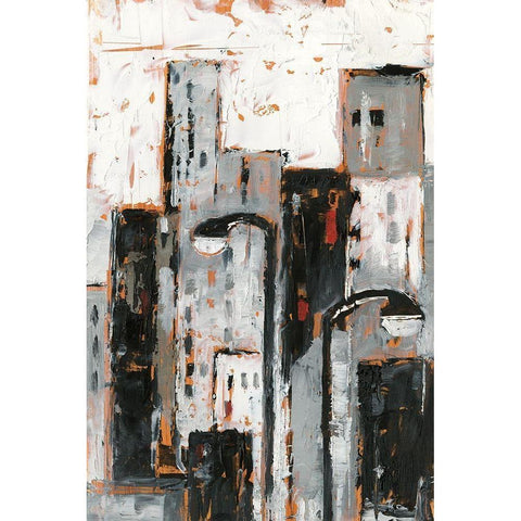 Illuminated City II Black Modern Wood Framed Art Print by Harper, Ethan