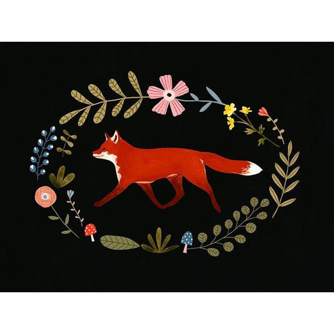 Critters and Foliage I Gold Ornate Wood Framed Art Print with Double Matting by Borges, Victoria