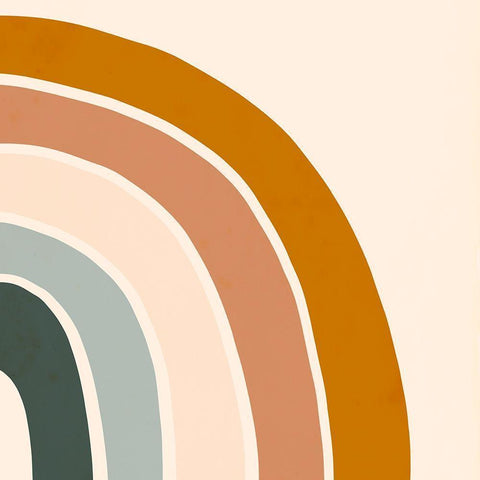 Retro Rainbow II Black Modern Wood Framed Art Print with Double Matting by Borges, Victoria