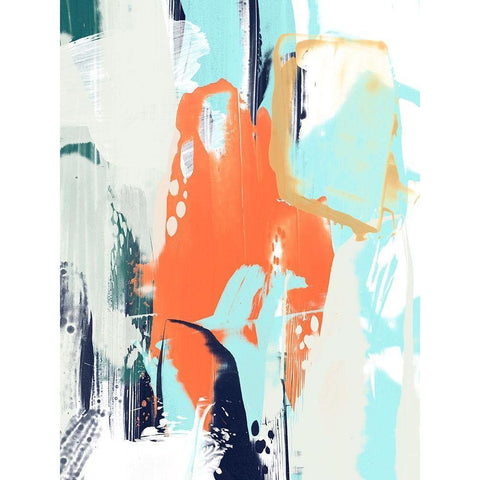 Graffiti Mambo II Black Modern Wood Framed Art Print with Double Matting by Vess, June Erica