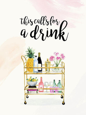 Happy Hour at Home II White Modern Wood Framed Art Print with Double Matting by Borges, Victoria