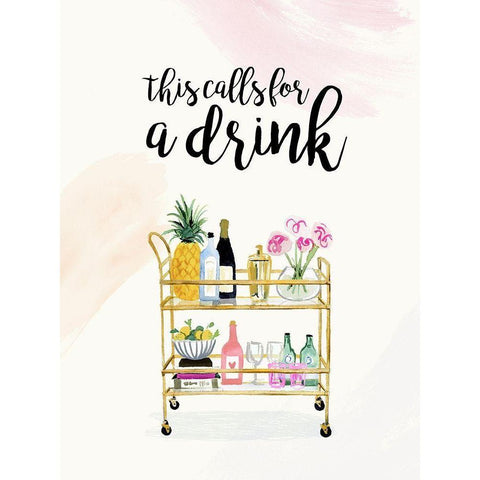 Happy Hour at Home II Black Modern Wood Framed Art Print by Borges, Victoria