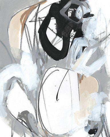 Tangled Threads IV White Modern Wood Framed Art Print with Double Matting by Vess, June Erica