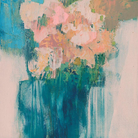 Posy I Black Modern Wood Framed Art Print with Double Matting by Jachimiec, Sue