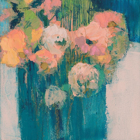 Posy II Black Modern Wood Framed Art Print by Jachimiec, Sue