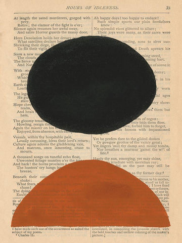 Modern Prose III Black Ornate Wood Framed Art Print with Double Matting by Stramel, Renee W.