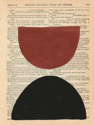 Modern Prose VIII White Modern Wood Framed Art Print with Double Matting by Stramel, Renee W.