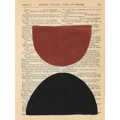 Modern Prose VIII Black Modern Wood Framed Art Print by Stramel, Renee W.