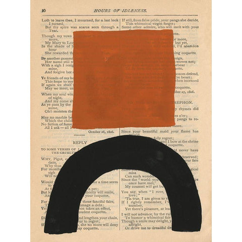 Modern Prose IX Black Modern Wood Framed Art Print with Double Matting by Stramel, Renee W.