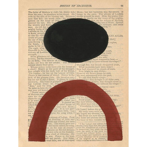 Modern Prose X White Modern Wood Framed Art Print by Stramel, Renee W.